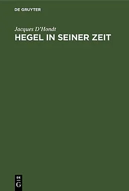 E-Book (pdf) Hegel in seiner Zeit von Jacques DHondt