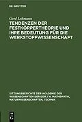 E-Book (pdf) Tendenzen der Festkörpertheorie und ihre Bedeutung für die Werkstoffwissenschaft von Gerd Lehmann