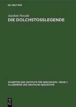 E-Book (pdf) Die Dolchstoßlegende von Joachim Petzold