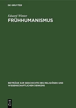 E-Book (pdf) Frühhumanismus von Eduard Winter