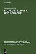 E-Book (pdf) Bioakustik. Musik und Sprache von Günter Tembrock