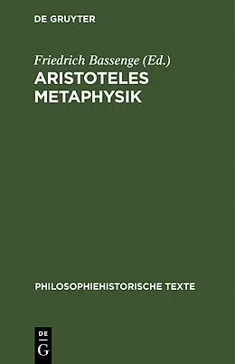 PDF Aristoteles Metaphysik von 