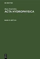 PDF Acta Hydrophysica. Band 27, Heft 3/4 von