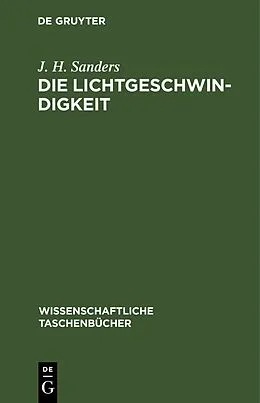 E-Book (pdf) Die Lichtgeschwindigkeit von J. H. Sanders