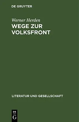 E-Book (pdf) Wege zur Volksfront von Werner Herden