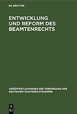 E-Book (pdf) Entwicklung und Reform des Beamtenrechts von 