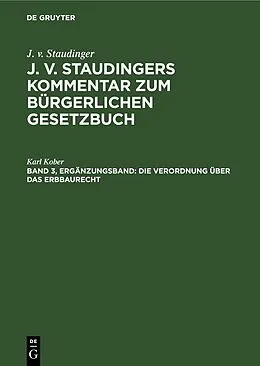 E-Book (pdf) Die Verordnung über das Erbbaurecht von Karl Kober