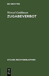 E-Book (pdf) Zugabeverbot von Wenzel Goldbaum