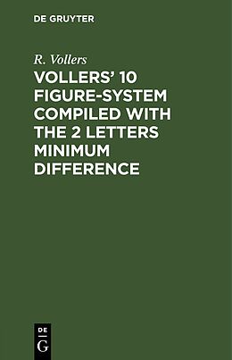 eBook (pdf) Vollers' 10 Figure-System compiled with the 2 letters minimum difference de R. Vollers