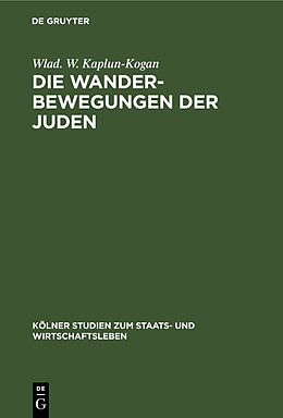 E-Book (pdf) Die Wanderbewegungen der Juden von Wlad. W. Kaplun-Kogan