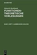 PDF Algebraische Analysis von Heinrich Burkhardt