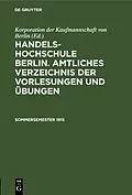 E-Book (pdf) Sommersemester 1915 von 
