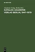 E-Book (pdf) Katalog Akademie-Verlag Berlin, 19471979 von 