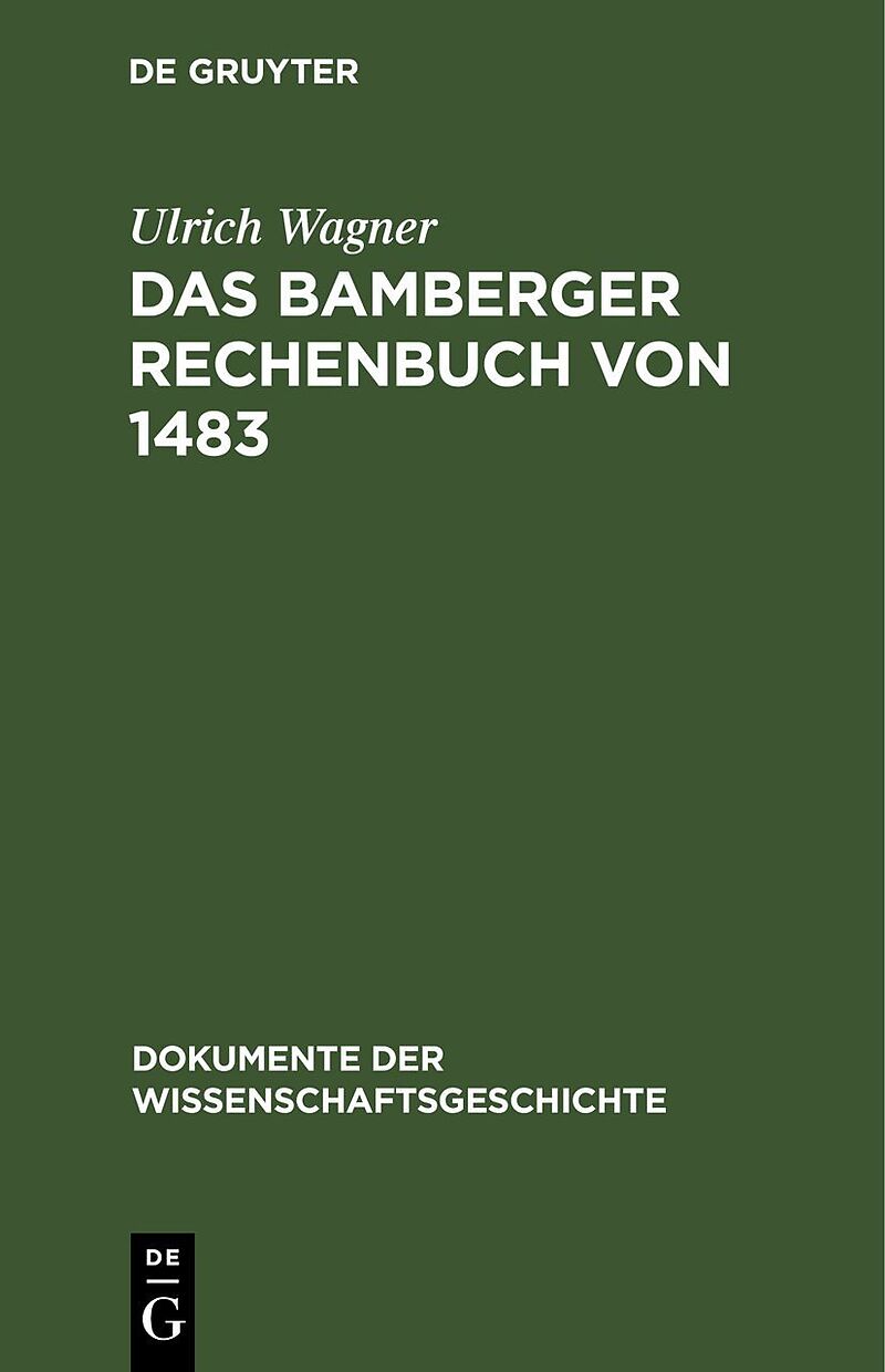 Das Bamberger Rechenbuch von 1483