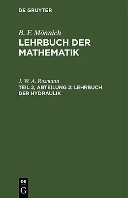 E-Book (pdf) Lehrbuch der Hydraulik von J. W. A. Rosmann