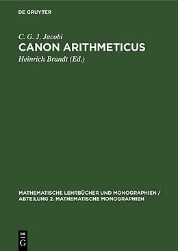 E-Book (pdf) Canon Arithmeticus von C. G. J. Jacobi