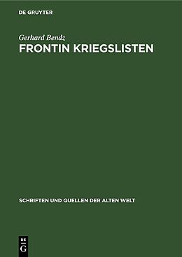 Fester Einband Frontin Kriegslisten von Gerhard Bendz