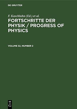 eBook (pdf) Fortschritte der Physik / Progress of Physics. Volume 32, Number 2 de 