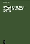 E-Book (pdf) Katalog 19801985. Akademie-Verlag Berlin von 