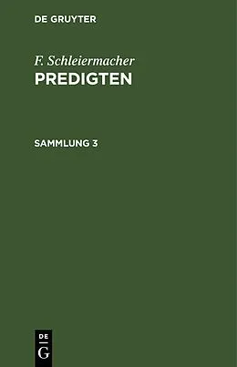 E-Book (pdf) Predigten. Sammlung 3 von F. Schleiermacher