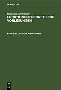 PDF Elliptische Funktionen von Heinrich Burkhardt