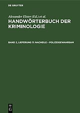 E-Book (pdf) Handwörterbuch der Kriminologie / Nacheile  Polizeigewahrsam von 