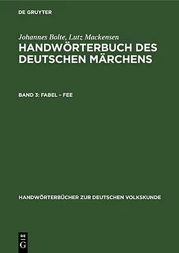 PDF Fabel  Fee von Johannes Bolte, Lutz Mackensen