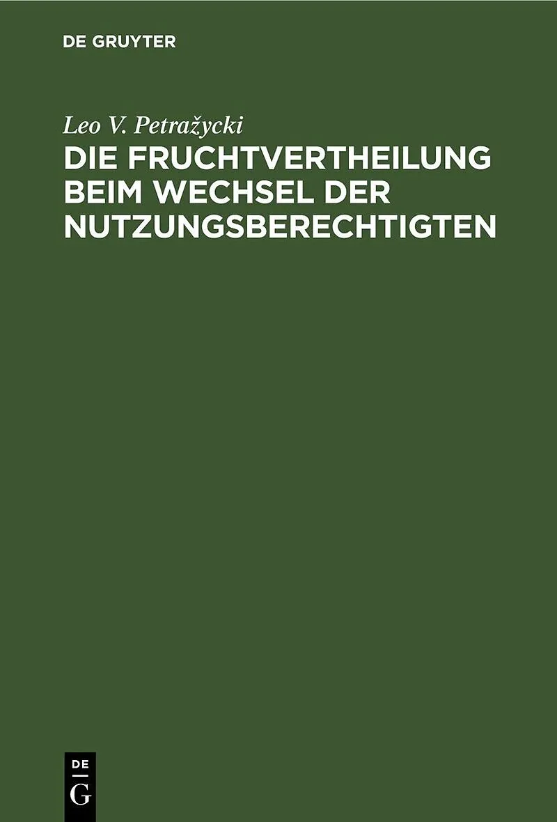 Die Fruchtvertheilung beim Wechsel der Nutzungsberechtigten