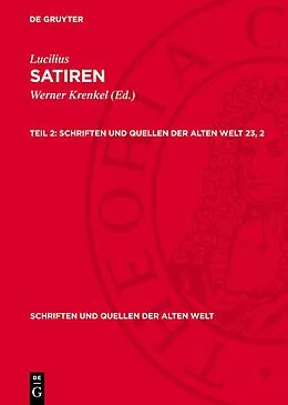 PDF Satiren. Teil 2 von Lucilius