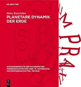 PDF Planetare Dynamik der Erde von Heinz Kautzleben