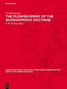 eBook (pdf) The Flower-Spray of the Quodammodo Doctrine de Sri Malli e asuri