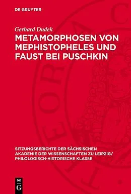 E-Book (pdf) Metamorphosen von Mephistopheles und Faust bei Puschkin von Gerhard Dudek