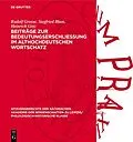 PDF Beiträge zur Bedeutungserschliessung im althochdeutschen Wortschatz von Rudolf Grosse, Siegfried Blum, Heinrich Götz