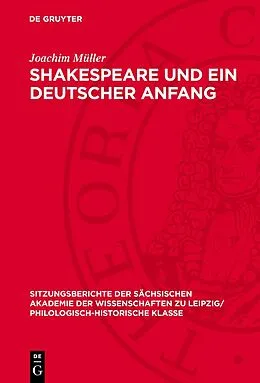 PDF Shakespeare und ein deutscher Anfang von Joachim Müller