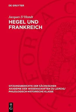 E-Book (pdf) Hegel und Frankreich von Jacques DHondt