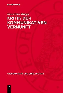 PDF Kritik der kommunikativen Vernunft von Hans-Peter Krüger