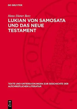 E-Book (pdf) Lukian von Samosata und das Neue Testament von Hans Dieter Betz