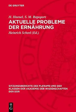 E-Book (pdf) Aktuelle Probleme der Ernährung von H. Haenel, S. M. Rapoport