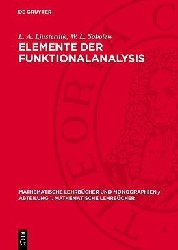 E-Book (pdf) Elemente der Funktionalanalysis von L. A. Ljusternik, W. L. Sobolew