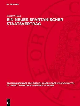E-Book (pdf) Ein Neuer spartanischer Staatsvertrag von Werner Peek