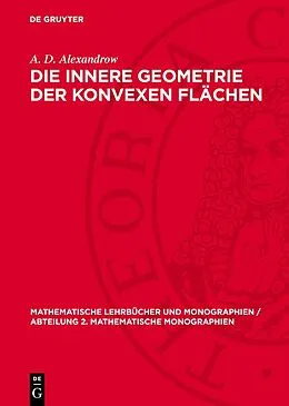PDF Die innere Geometrie der konvexen Flächen von A. D. Alexandrow