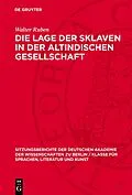 E-Book (pdf) Die Lage der Sklaven in der altindischen Gesellschaft von Walter Ruben