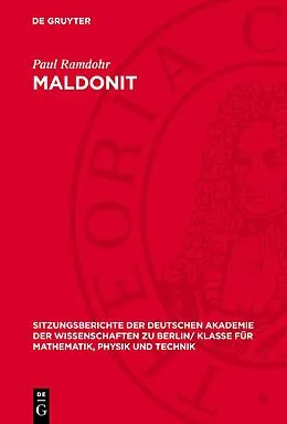 PDF Maldonit von Paul Ramdohr