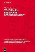 E-Book (pdf) Studien zu Freidanks Bescheidenheit von Albert Leitzmann