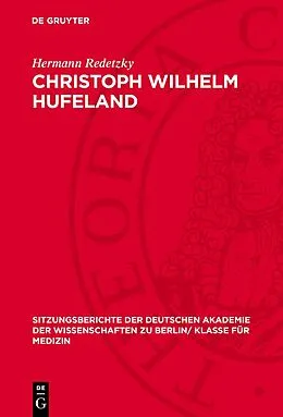 E-Book (pdf) Christoph Wilhelm Hufeland von Hermann Redetzky