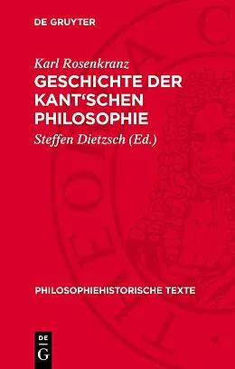 E-Book (pdf) Geschichte der Kant'schen Philosophie von Karl Rosenkranz