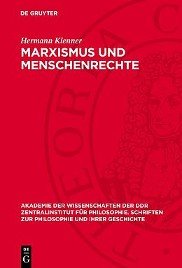 Fester Einband Marxismus und Menschenrechte von Hermann Klenner