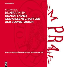 Fester Einband Biographien bedeutender Geowissenschaftler der Sowjetunion von 