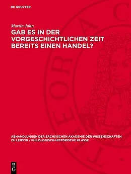 PDF Gab es in der vorgeschichtlichen Zeit bereits einen Handel? von Martin Jahn