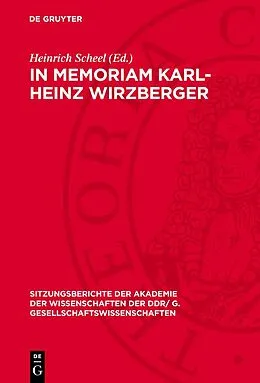 E-Book (pdf) In memoriam Karl-Heinz Wirzberger von 